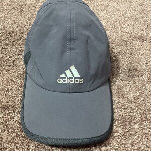 Adidas Climalite Gray Adjustable Sports Cap With Logo Breathable & Lightweight D